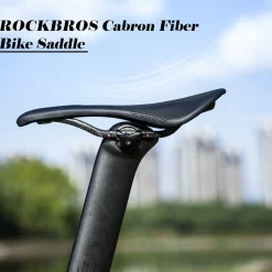 ROCKBROS Carbon Fiber Bike Saddle Lightweight Shock-Absorbing Comfort for Men Women
