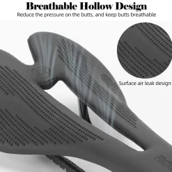 ROCKBROS Carbon Fiber Bike Saddle Lightweight Shock-Absorbing Comfort for Men Women