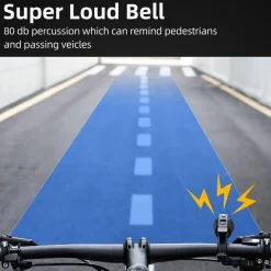 ROCKBROS Classic Brass Bike Bell Loud Easy Install Fits Most Handlebars