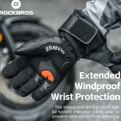 ROCKBROS Cold Weather Warm Motorcycle Winter Gloves for Men with Touchscreen