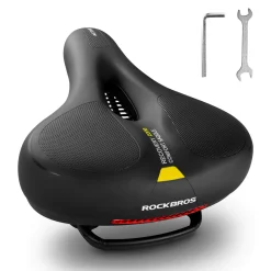 ROCKBROS Comfort Bike Saddle Soft Wide Seat for Men Women with Shock Absorption