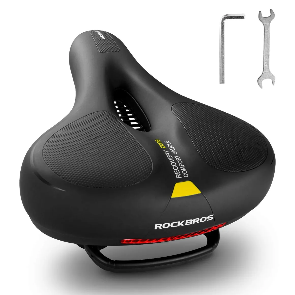 ROCKBROS Comfort Bike Saddle Soft Wide Seat for Men Women with Shock Absorption