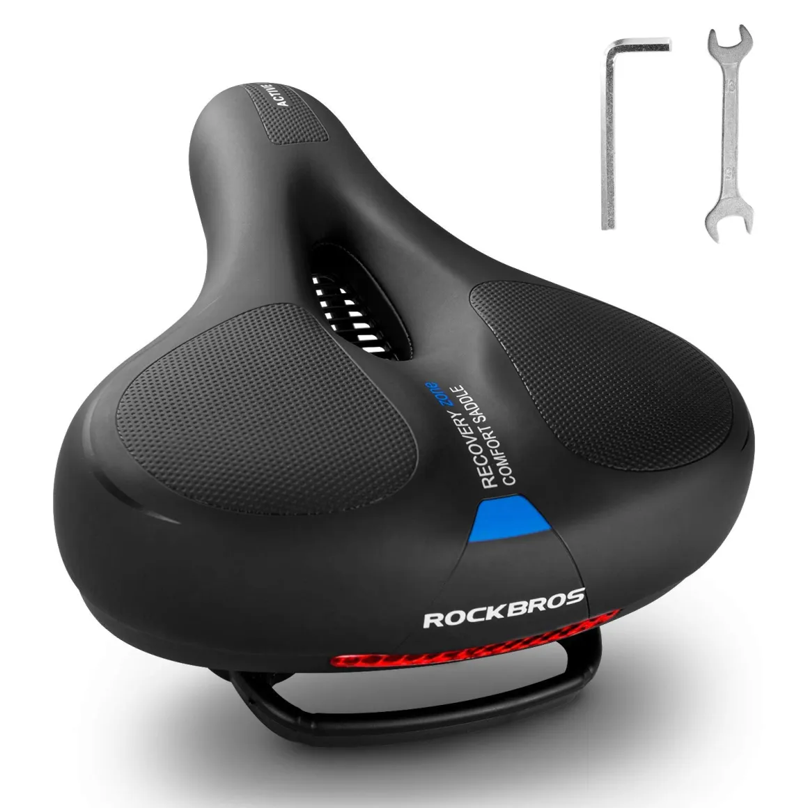 ROCKBROS Comfort Bike Saddle Soft Wide Seat for Men Women with Shock Absorption