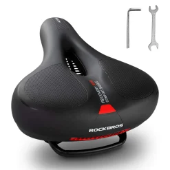 ROCKBROS Comfort Bike Saddle Soft Wide Seat for Men Women with Shock Absorption