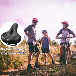ROCKBROS Comfort Gel Bike Seat Breathable Waterproof Saddle Cruiser/Mountain/Fat Bikes