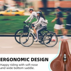ROCKBROS Comfort Gel Bike Seat Breathable Waterproof Saddle Cruiser/Mountain/Fat Bikes