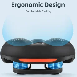 ROCKBROS Comfort Gel Bike Seat Breathable Waterproof Saddle Cruiser/Mountain/Fat Bikes