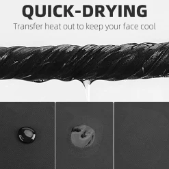 ROCKBROS Cooling Neck Gaiter with Ear Loops – Breathable Summer Face Cover for Cycling Fishing
