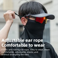 ROCKBROS Cooling Neck Gaiter with Ear Loops – UV Protection for Cycling