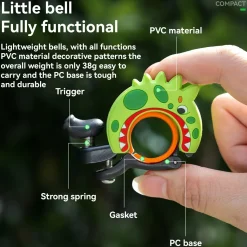 ROCKBROS Cute Cartoon Bicycle Bell Fit for 0.87-1in/22-25.4mm Bicycle Handlebars