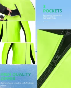 ROCKBROS Cycling Bike Winter Thermal Windproof Jackets for Men Cold Weather Hiking
