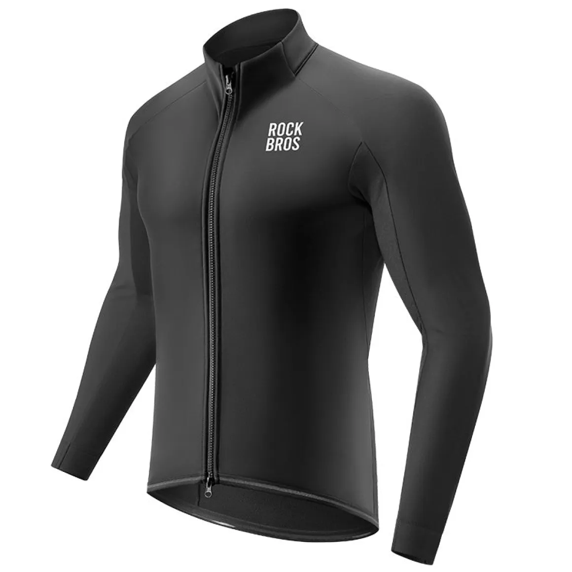 ROCKBROS Cycling Jersey Men Long Sleeve Bike Shirt with Full Zipper Rear Pocket