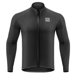 ROCKBROS Cycling Jersey Men Long Sleeve Bike Shirt with Full Zipper Rear Pocket