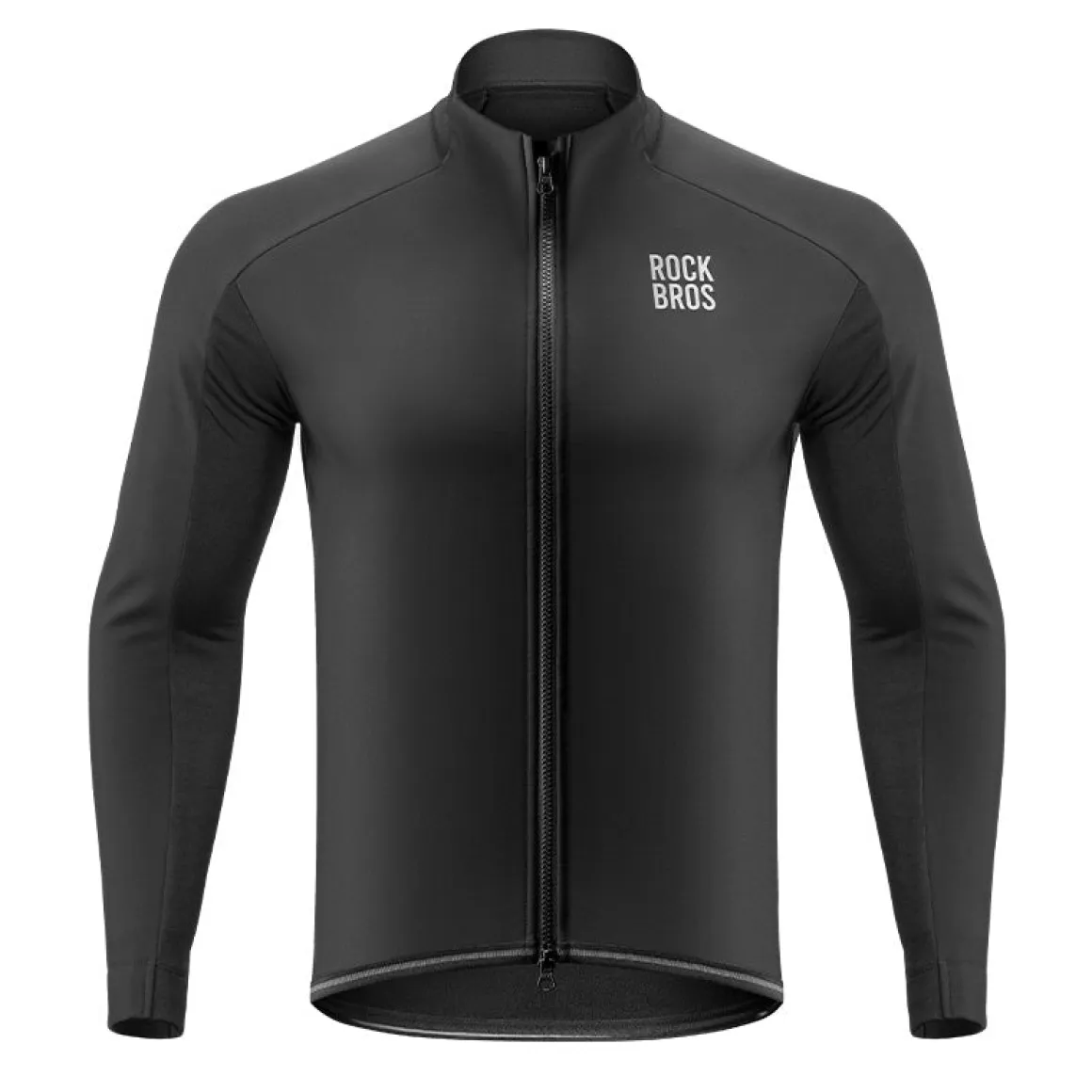 ROCKBROS Cycling Jersey Men Long Sleeve Bike Shirt with Full Zipper Rear Pocket