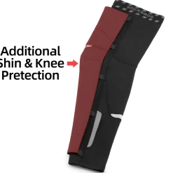 ROCKBROS Cycling Leg Warmers Thermal Fleece Windproof Compression Knee Sleeves for Men Women