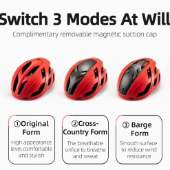 ROCKBROS Cycling MTB Road Bike Helmet Integrally Magnetic Cover Bicycle Helmet