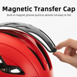 ROCKBROS Cycling MTB Road Bike Helmet Integrally Magnetic Cover Bicycle Helmet