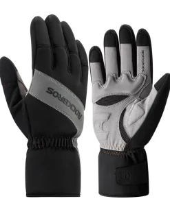 ROCKBROS Cycling Winter Bike Windproof Thermal Gloves with Touchscreen Fingers