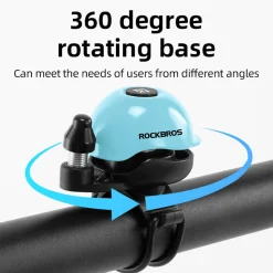 ROCKBROS 80DB Bike Bell Aluminum Alloy Helmet-Shaped Fits 22-34mm Handlebars
