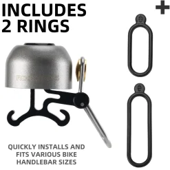 ROCKBROS 100dB Bike Bell, Loud Bicycle Bell for Adults & Kids, Fits 0.87-1.34in Handlebars