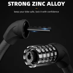 ROCKBROS 5-Digit Bike Cable Lock, Lightweight Portable Combination Lock