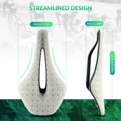 ROCKBROS 3D Printed Carbon Bike Saddle Ergonomic Ultralight Seat