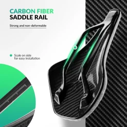 ROCKBROS 3D Printed Carbon Bike Saddle Ergonomic Ultralight Seat