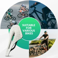 ROCKBROS 3D Printed Carbon Bike Saddle Ergonomic Ultralight Seat