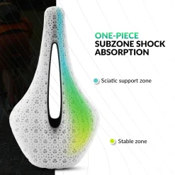 ROCKBROS 3D Printed Carbon Bike Saddle Ergonomic Ultralight Seat