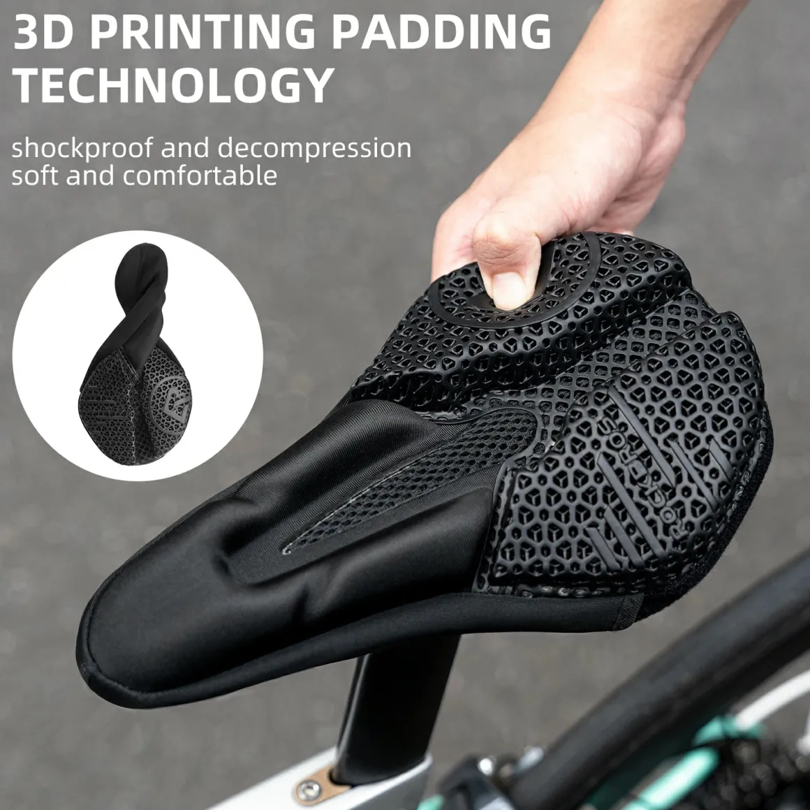 ROCKBROS 3D Printing Cushion Bike Seat Cover