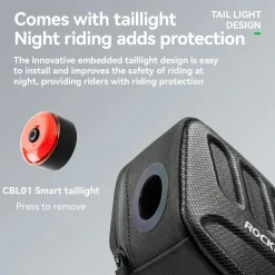 ROCKBROS 3D Shell Saddle Bike Seat Bag with Light Tail