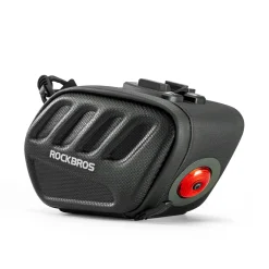 ROCKBROS 3D Shell Saddle Bike Seat Bag with Light Tail