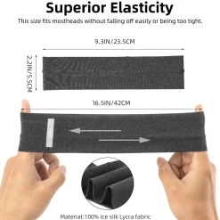 ROCKBROS Elastic Non-Slip Headband for Men Women Soft Sweatband for Running, Yoga Workouts