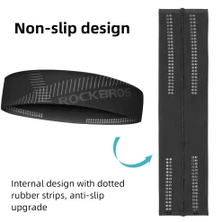 ROCKBROS Elastic Non-Slip Headband for Men Women Soft Sweatband for Running, Yoga Workouts