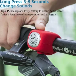 ROCKBROS Electric Bicycle Bells Loud Horn Ring Rainproof 3 Modes 90DB