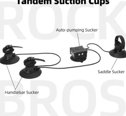 ROCKBROS Electric Suction Cup Bike Rack for Car Roof No Hitch No Paint Damage