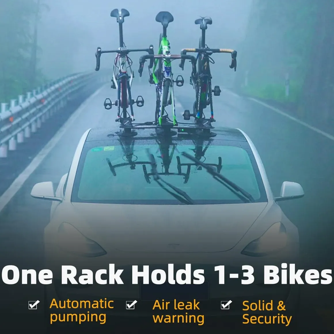 ROCKBROS Electric Suction Cup Bike Rack for 1-3 Bikes Safe Mount