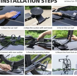 ROCKBROS Electric Suction Cup Bike Rack for 1-3 Bikes Safe Mount