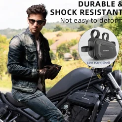 ROCKBROS EVA Hard Shell Motorcycle Tool Bag - Water-Resistant Triangle Side Bag