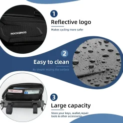 ROCKBROS EVA Hard Shell Motorcycle Tool Bag - Water-Resistant Triangle Side Bag