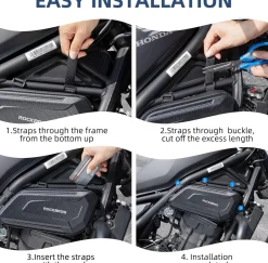 ROCKBROS EVA Hard Shell Motorcycle Tool Bag - Water-Resistant Triangle Side Bag