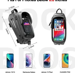 ROCKBROS EVA Waterproof Bike Phone Frame Bag for 6.8