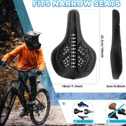 ROCKBROS Extra Soft Silicone Bike Seat Cushion – Anti-Slip, Breathable Cover