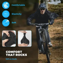 ROCKBROS Extra Soft Silicone Bike Seat Cushion – Anti-Slip, Breathable Cover