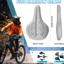 ROCKBROS Extra Soft Silicone Bike Seat Cushion – Anti-Slip, Breathable Cover