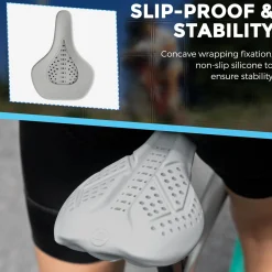 ROCKBROS Extra Soft Silicone Bike Seat Cushion – Anti-Slip, Breathable Cover