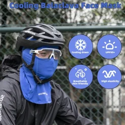 ROCKBROS Face Mask Cooling Neck Gaiter Breathable Face Covering Summer Balaclava