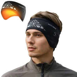 ROCKBROS Fleece Ear Muffs Warmers Adjustable Headbands Men Women in Cold Weather