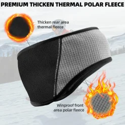 ROCKBROS Fleece Ear Warmers Headband for Men & Women, Warm Ear Cover