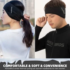 ROCKBROS Fleece Ear Warmers Headband for Men & Women, Warm Ear Cover